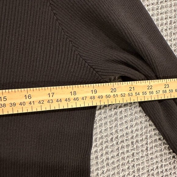 Ralph Lauren Jeans Company Knit Sweater Shirt Womens XL Leather Shoulder Patch - Picture 6 of 8